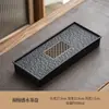 Bandeja de té de piedra negra imitación, juego de té integrado totalmente automático, uso doméstico, adecuado para té kung fu, compatible con placas de inducción, mesa de té grande para sala de estar, material natural