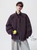 Traje de Chaqueta Bomber con Cuello Alto Patchwork Desconstruido Transcontinental Hombres y Mujeres Primavera y Otoño Nuevo Estilo Marca de Moda Ropa Exterior Holgada