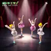 Chen Jun artesanato menina do balé plástico PVC artesanato chaveiro acessórios paisagem em miniatura Musgo ornamentos presente