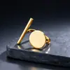 Anillo de acero de titanio de diseño nicho estilo Ins para mujer, no se decolora, oro de 18 quilates, diseño abierto, acero inoxidable, lujo ligero, anillo para el dedo índice, venta al por mayor