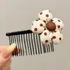 Pente invertido requintado e fofo para penteados estilo princesa, presilhas laterais para cabelo para mulheres, acessórios de cabelo com laço estilo coreano e presilhas de cabelo da moda para estilizar e arrumar fios soltos
