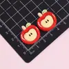Acessórios de resina de maçã pequena transparente de cor sólida de desenho animado, presilhas de cabelo com cola de creme DIY, acessórios de cabelo para tamancos, chaveiros atacado