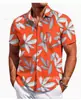 Camisa Social Masculina de Manga Curta Nova para Comércio Exterior Impressão 3D Venda Direta da Fábrica Atacado Personalizada Botão de Poliéster Camisa de Praia