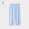 Pantalones Repelentes de Mosquitos para Niños Estilo Delgado de Verano Niños Algodón Puro Clase A Pantalones de Aire Acondicionado Agujeros Transpirables Niñas Pantalones Bombachos para Bebé Pantalones para Bebé