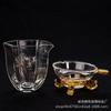 Taza Transparente Resistente al Calor para Preparar Té, Taza de Té con Filtro, Taza Hexagonal de Vidrio Petalo Flor de Ciruelo, Vidrio de Borosilicato Alto
