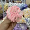 Ramo de hilo de ganchillo hecho a mano, capullos de clavel semiacabados, cabezas de flores artificiales para regalo del Día de la Madre
