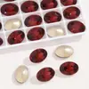 Rhinestone Oval para Nail Art Iridescente Galvanizado com Fundo Pontiagudo Corte de Ninho de Pássaro Oval 10*14 Transfronteiriço High-Top Cristal Vidro Rhinestone para DIY