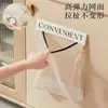 Saco de Lixo de Cozinha Armazenamento Bolsa Suspensa Doméstica Montada na Parede Bolsa de Armazenamento de Grande Capacidade para Sacolas Plásticas Bolsa de Rede com Velcro