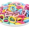 Gomas para el cabello de niños que no maltratan el cabello. Anillos de Toalla Coreanos Lindos y Coloridos con Buena Elasticidad. Las niñas pequeñas se atan el pelo con gomas elásticas