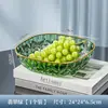 Plato de Fruta de Plástico con Borde Dorado y Diseño de Diamantes para Uso Doméstico, Plato de Bocadillos Multicolor para Sala de Estar, Hotel, Restaurante y Exhibición en Puesto