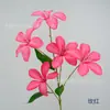 Orquídea Llama de 5 Flores Rama Única Bauhinia Artificial Fondo de Arco para Boda Escenario de Salón de Banquetes