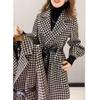 88221 Da Ai Mei Yi Yuan 2026 Primavera y Otoño Nueva Moda Pequeño Estilo Chanel Abrigo de Longitud Media con Cinturón de Espiga para Mujer