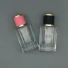 Botella de Perfume Premium de Vidrio de 40 ml con Tapa de Cuero en Forma de Prisma Octagonal Botella de Vidrio Portátil para Subempaque de Perfume Botella con Atomizador Exquisita para Cosméticos