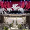 Telas Gruesas con Brillo Perlado para Bodas, Cortinas de Gasa Hielo, Cortinas de Tela de Seda Roja Hielo, Telas Elásticas para Fondos de Escenario, Telas para Decoración de Techos
