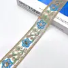 Novo bordado de renda com lantejoulas multicoloridas acessórios de vestuário étnico cordão de linha bordado lantejoulas atacado 5CM de largura