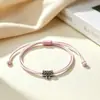 Pulseira Semiacabada Corda de Mão Tecida à Mão Nó Diamante DIY Miçangas Ouro Fivela de Segurança Ano do Animal Corda Vermelha em Estoque