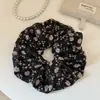 Scrunchie de Rede Floral Retrô Estilo Pastoral com Toque de Luxo, Elástico de Cabelo Fofo Estilo Preguiçoso, Corda de Cabelo Moda Verão