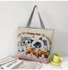 Comércio Exterior Estilo Étnico Retrô Bolsa de Ombro Lona Bolsa Grande Bordada Compras Moda Bolsa de Ombro para Mulheres Nova Malásia e Tailandesa Bolsa Tote