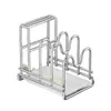 Estante de Almacenamiento de Cocina de Acero Inoxidable Multifuncional para Tabla de Cortar, Portacuchillos, Encimera Doméstica, Tabla de Cortar, Tapa de Olla, Cuchillo, Estante de Almacenamiento Integrado