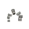 Suministro Directo de Fábrica de Cuentas Espaciadoras de Aleación de Plata de Xizang, Cuentas Tubulares Rectas de Agujero Grande para Pulseras, Collares, Accesorios de Joyería DIY al por Mayor