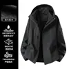Chaqueta Exterior 3 en 1 con Forro Polar Desmontable Ropa de Trabajo Resistente al Viento e Impermeable Ropa Exterior Logo Personalizado