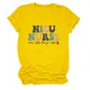 Camiseta básica de manga corta con cuello redondo, moda casual para mujer, enfermera NICU, donde Amazon eBay estación independiente