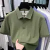 Camisa Polo para Hombre Personalizable con Logo Imprimible, Nuevo Estilo de Verano, Casual de Negocios, Sensación de Alta Gama, Camiseta de Manga Corta para Hombre de Algodón Puro
