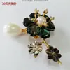 Broche Personalizado Estilo Retrô Pérola Artificial Esculpida Concha Corsage Estilo Simples L452
