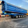 Fabricante Vende Semirremolque de Transporte en Forma de U con Volteo Trasero, Vehículo de Transporte de Descarga Automática, Semirremolque de Descarga Automática con Volteo Trasero de 6 Ejes