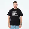 Camiseta de Algodão Puro de Manga Curta Estampa de Letras Europeias Verão Nova Marca de Moda Masculina Personalizada Street Simples Top Esportivo