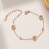 Pulsera Zircon Bestie Romana de Acero de Titanio Diseño Nicho Accesorios de Joyería Popular Pulsera Simple de Estilo Coreano para Mujer