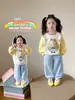 Conjunto de Moletom para Meninas Primavera Outono 2026 Novas Roupas de Outono para Crianças Roupas da Moda Conjunto Casual de Duas Peças para Bebê Menina