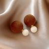 Té de Leche Marrón Maillard Gotas de Agua Geométrico Resina Aretes Elegantes Pendientes de Moda Lujo Ligero Sentido de Alta Gama Pendientes para Mujer