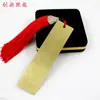 Marcador oco de corrosão de material de latão personalizado, memorial de viagem, promoção de publicidade de escritório de aprendizagem, personalização de marcador de metal
