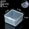 Caja Cuadrada para Aparejos de Pesca con Tapa, Caja para Empaquetar Ferretería y Papelería, Caja de Almacenamiento para Cosméticos y Joyería, Caja Transparente de Plástico PP