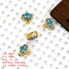60626-1 Cobre Estilo Antigo Joias DIY Cobre Esmaltado Grampo de Cabelo Coroa de Cabelo Pingente Nuvem Acessórios de Material 7*8mm