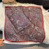 Lenço Quadrado 70cm em Seda Sintética com Estampa Paisley Retrô Lenço de Seda Cetim com Estampa de Zebra Castelo Acessório para Terno Camisa Lenço