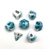 Conjunto de Dados de 7 Peças Dragão e Masmorra DND Dados Multilaterais de Duas Cores Conjunto de Dados para RPG de Mesa
