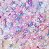 Tamaño Mixto 3-10 mm Semicírculo Plástico Imitación Perla Diamante Accesorios para Joyería DIY Decoración para Uñas Parche de Resina Perlas