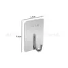Gancho de acero inoxidable engrosado sin perforaciones, resistente, sin costuras, adhesivo simple, para puerta de baño de cocina, impermeable, a prueba de humedad