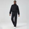 2025 Novo Outono e Inverno Espessado Zíper Gola Alta Esportiva Cordão Jaqueta Calça Feminina Solta Casual Fitness Conjunto