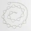 Moda para Mujer Oro Plata Forma de Corazón Cinturón Decorativo Vestido Versátil Estilo Coreano Gancho de Metal Cadena para la Cintura Mayoreo