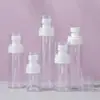 Botella de Spray Redonda Recta Negra Transparente Personalizada de 60ml, Botella Cilíndrica Transparente de 100ml, Botella para Loción, Material de Empaque Cosmético, Botella Reutilizable