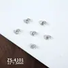 Acessórios de strass para nail art em liga de prata brilhante estilo luxo, design requintado de nicho com decorações de unha em formato de lua, laço e coração