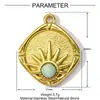 Piedra Natural Francesa Sol Caballo Marino Colgante de Acero de Titanio DIY Collar Pendiente Pendientes de Corazón para Mujer Accesorios de Joyería de Acero Inoxidable