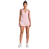 Conjunto de fitness transfronterizo: hermoso chaleco deportivo de espalda con cuello halter, secado rápido para correr al aire libre, conjunto de atuendo para Pilates y yoga