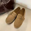 Mocasines retro de gamuza para mujer, nueva colección de otoño 2026, zapatos slip-on ligeros y versátiles, planos estilo Birkenstock