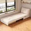 Sofá-Cama Estilo Cream para Apartamentos Pequenos, Sala de Estar de Dupla Utilização, Estilo Celebridade da Internet, Varanda Extensível, Sofá Dobrável Individual Multifuncional