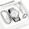 Venta al por mayor de relojes para hombre transfronterizos, Reloj de cuarzo no mecánico de banda de acero con números romanos simples, Transmisión en vivo del fabricante, Dropshipping de una pieza