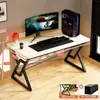 Escritorio Habitación Mesa E-sports Mesa de Estudio Escritura Mesa de Computadora con Orificio para Cables Escritorio Ampliado Mesa Engrosada Reforzada